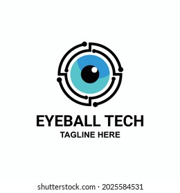 Combination eye and tech ,Logo Design Vector,Abstract emblem, design concept, logotype element , template, can you editable as you wish.