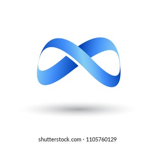 Combination of Figure 8. Abstract Vector Logo Design Template. Creative Infinity Concept Icon