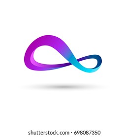 Combination Of Figure 8. Abstract Vector Logo Design Template. Creative Infinity Concept Icon