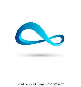 Combination of Figure 8. Abstract Vector Logo Design Template. Creative Infinity Concept Icon