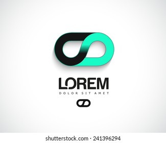 Combination Of Figure Infinity. Abstract Vector Logo Design Template. Creative Concept Icon