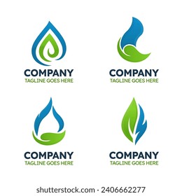 a combination of fire and leaf symbols which symbolizes a company operating in the field of sustainable energy. blue indicates trust, and green indicates sustainability
