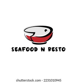 combinación de peces en un vector del logotipo del intestino