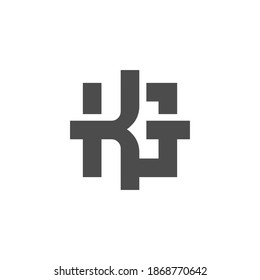 combination form a letter K and letter G. logotype template.