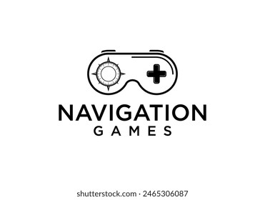 
a combination of the game stick and compass logo