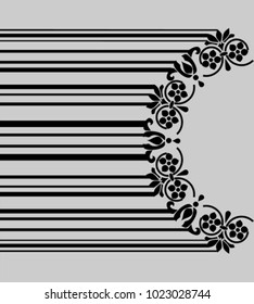 A combination of geometric and floral.