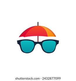 combination of glasses with umbrella