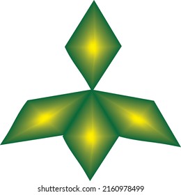diseño de diamante verde combinado