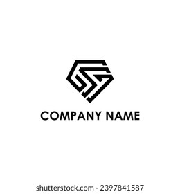 combination GSJ inisial logo design