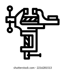 combination hand vice line icon vector. combination hand vice sign. isolated contour symbol black illustration