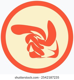 a combination of hands consisting of fingers indicating direction. Vector icon.