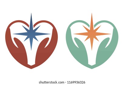 a combination of heart and star in human palms