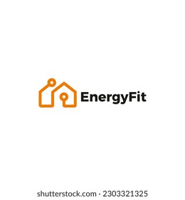 Combination House and Electric logo design