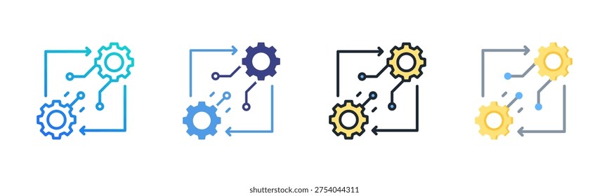 Combination icon set multiple style collection