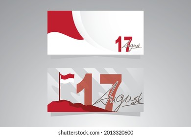 combination of indonesian independence day background template 17 august 1945