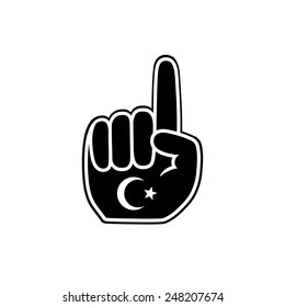 combination of islamic gesture and islamic symbol