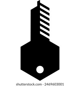 combination of key and building images in vector