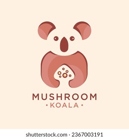 The combination of the koala and mushroom logo graphic designs complement each other