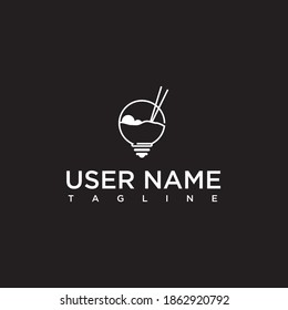 combination lamp logo concept with vegetable bowl, for the cafe restaurant logo
