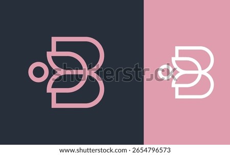 Combination letter B with Flower logo design vector illustration for decoration, boutique, wellness, beauty salon and other businesses