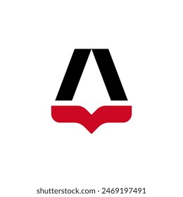 Combination Letter A and Book logo. Suitable for any business