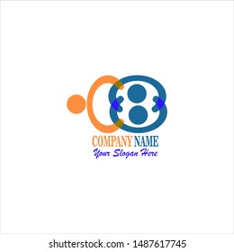 Combination of Letter C and 8 Vector Logo, with a picture of the person who formed it