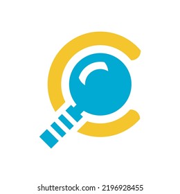 Combination of letter C and search loop logo design simple modern, good vector template.