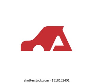 Combination Letter A + Car Symbol