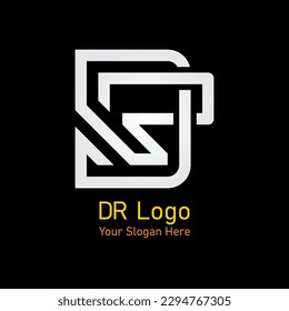 Combination of letter D and R for logo. Eps 10 vector illustration