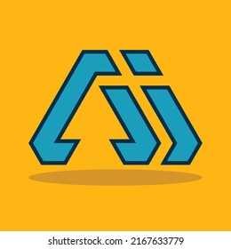 the combination of the letter A and the letter I into a diamond can be used for a company logo.