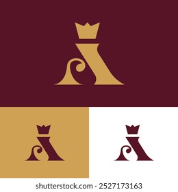 The combination of the letter K logo formed by a crown, symbolizes luxury, elegance and leadership