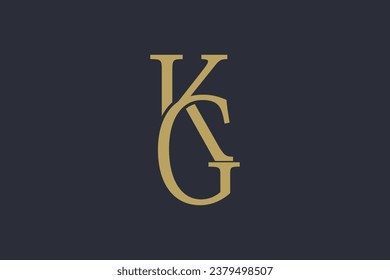 vector de diseño de logotipo combinado kg