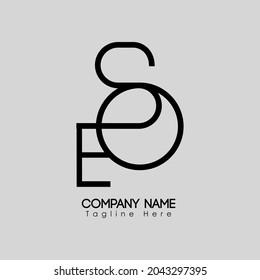 Combination letter logo E O S , S, O, E symbol Modern logo design illustration Creative Name