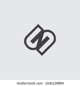 Combination letter logo from letter N with S logo design concept
