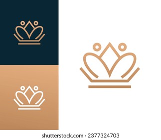 Combination letter M with Crown logo design vector illustration