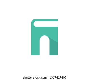 Combination Letter N + Book