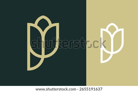 Combination letter P with Flower logo design vector illustration for decoration, boutique, wellness, beauty salon and other businesses