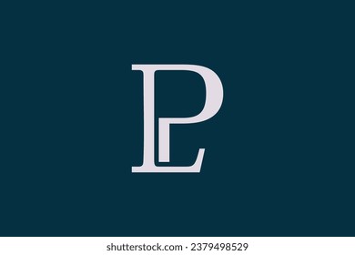 combination letter pl logo design premium vector