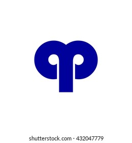 combination of letter q and p in vector