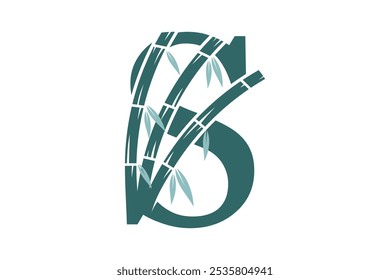 Una combinación de las letras S y el diseño de bambú con un concepto moderno