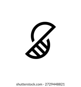 The combination of the letter S with a bee belly, with a simple and clean shape