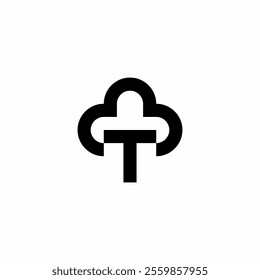 Combination of Letter T and Clouds logo
