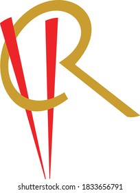 eine Kombination aus dem Buchstaben v, der Stäbchen repräsentiert, und r für das kulinarische Geschäft