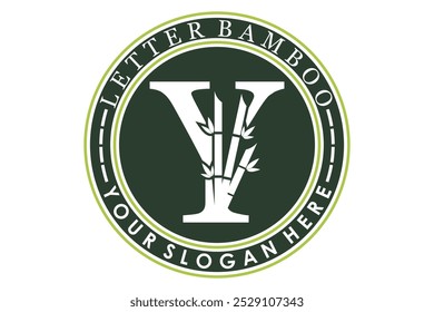 Combinación de diseño de letra Y y bambú con concepto creativo