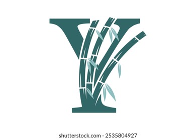 a combination of the letter y and bamboo design with a modern concept