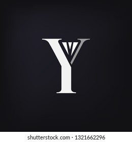 Combination of letter 'Y' & diamond. Clean logotype design. Vector image.