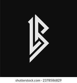 Combination of the letters B and L becomes a logo with a black background