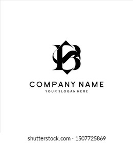 combination of letters B and S monogram logo