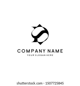combination of letters D and S monogram logo