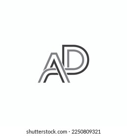 combination of letters a and d, vector art.
